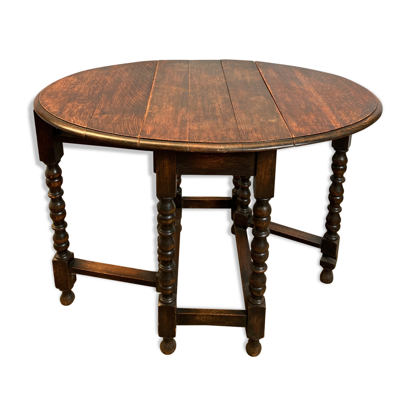 Louis XIII swivel-turning folding living room table