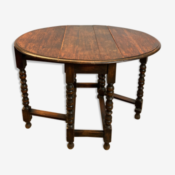 Louis XIII swivel-turning folding living room table