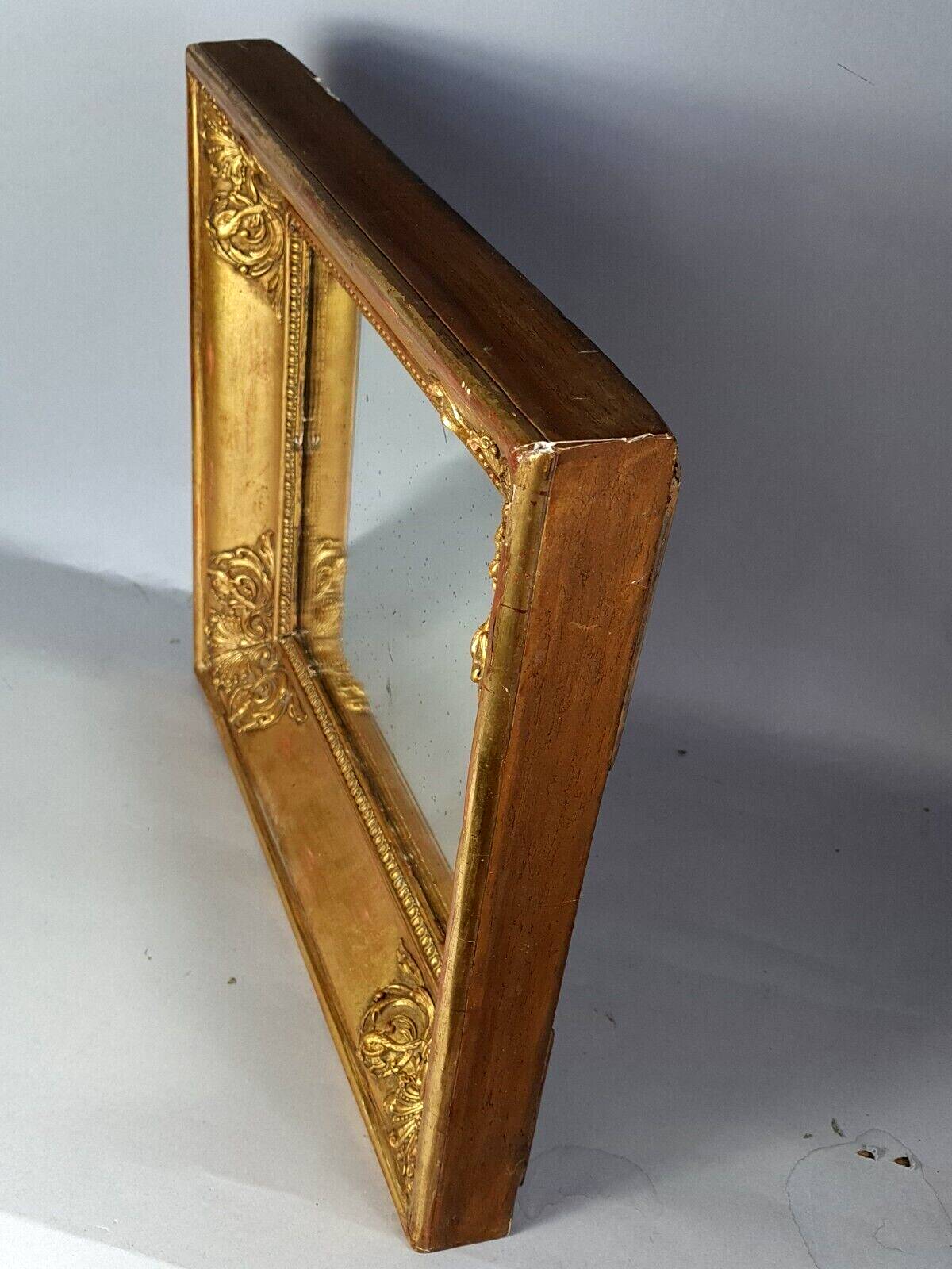 Frame and mirror circa 1830 47x41x6.5 cm gilded stucco wood SB618