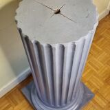 Monumental Ionic column foot in painted wood, 96 cm