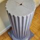 Monumental Ionic column foot in painted wood, 96 cm