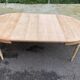 table à manger ronde extensible rénovée Louis Philippe 115-2215cm 20ème