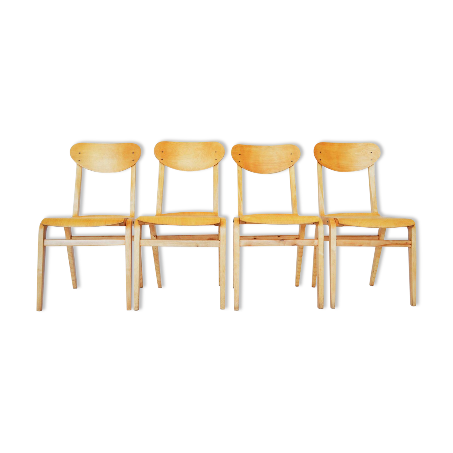 Set of 4 vintage chairs by Lygija Marika Koslauskaitė-Stapulionienė for Šiaulių Ventos Baldų Fabrikas