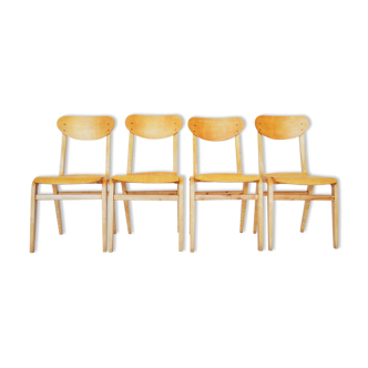 Lot de 4 chaises vintage par Lygija Marija Koslauskaitė-Stapulionienė pour Šiaulių Ventos Baldų Fabrikas