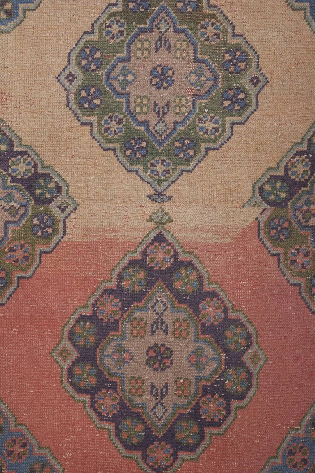 Vintage Turkish hallway rug 86x482 cm