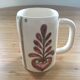 Mug signé décor coeur et fleur rose