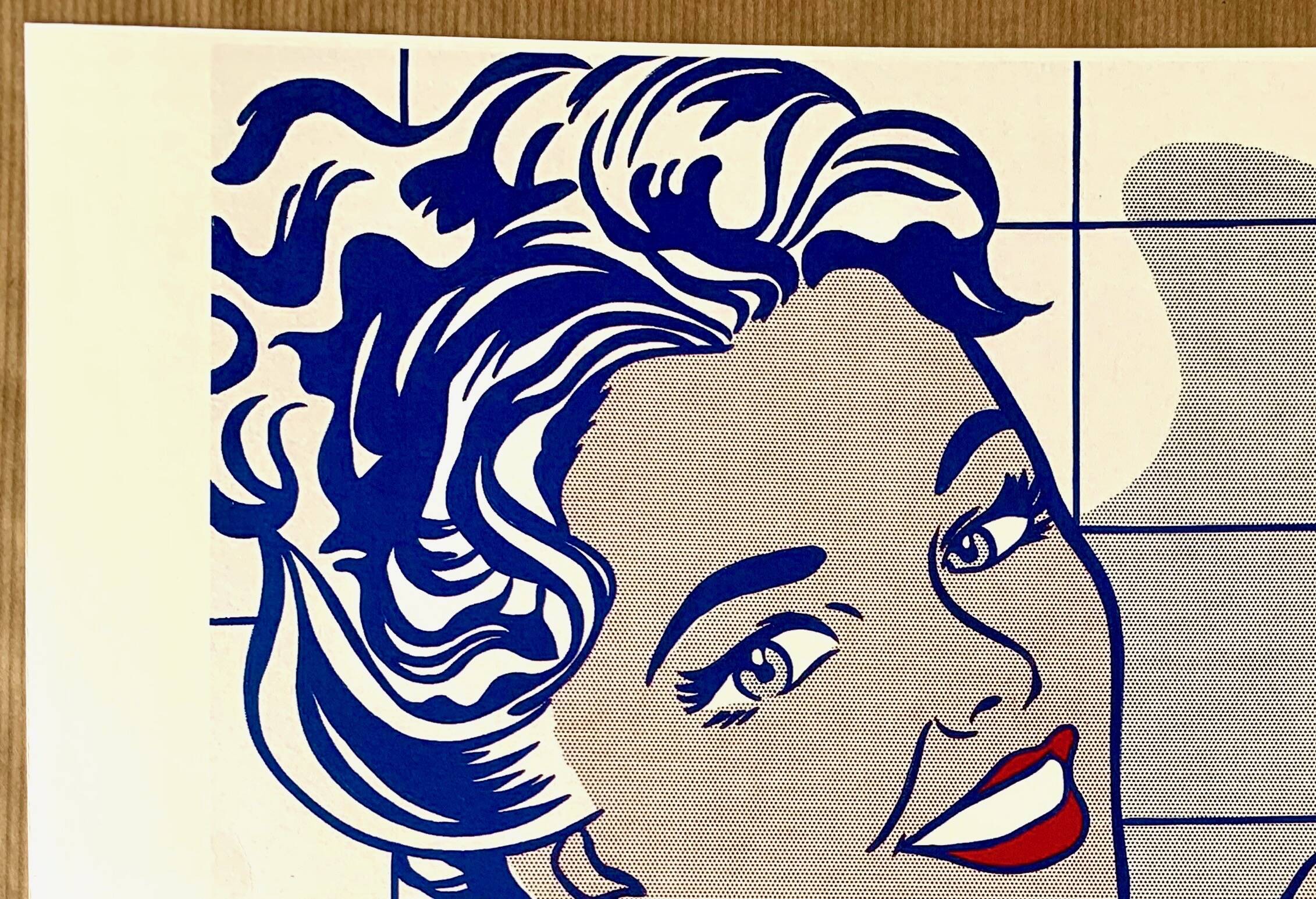 Original pop-art poster, reissue by Roy Lichtenstein "woman in bath 1963"