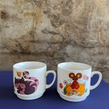 Monopoly ceramic cat/mouse mug duo