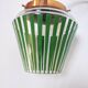 Vintage green striped glass pendant light