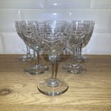 Set of 6 engraved wine glasses
