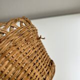 Panière ovale en osier tressé