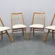 1970s Set of Four Beech Dining Chairs, West Germany