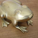 Vintage brass frog