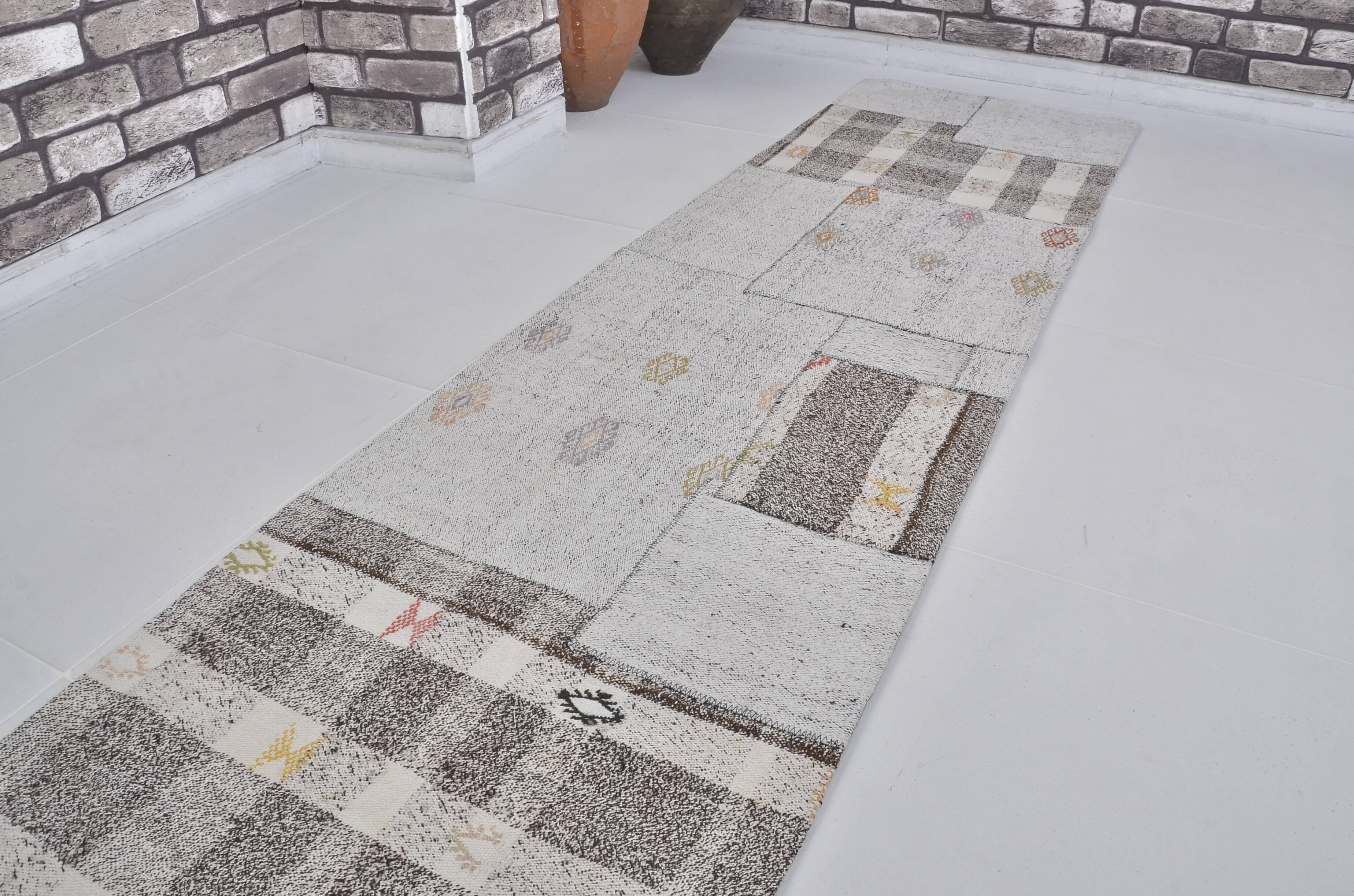 Neutral Vintage Kilim Runner Sku3830