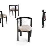 Set of four 'String' dining chairs by Niels Jørgen Haugesen for Tranekaer Furniture, Denmark 1990