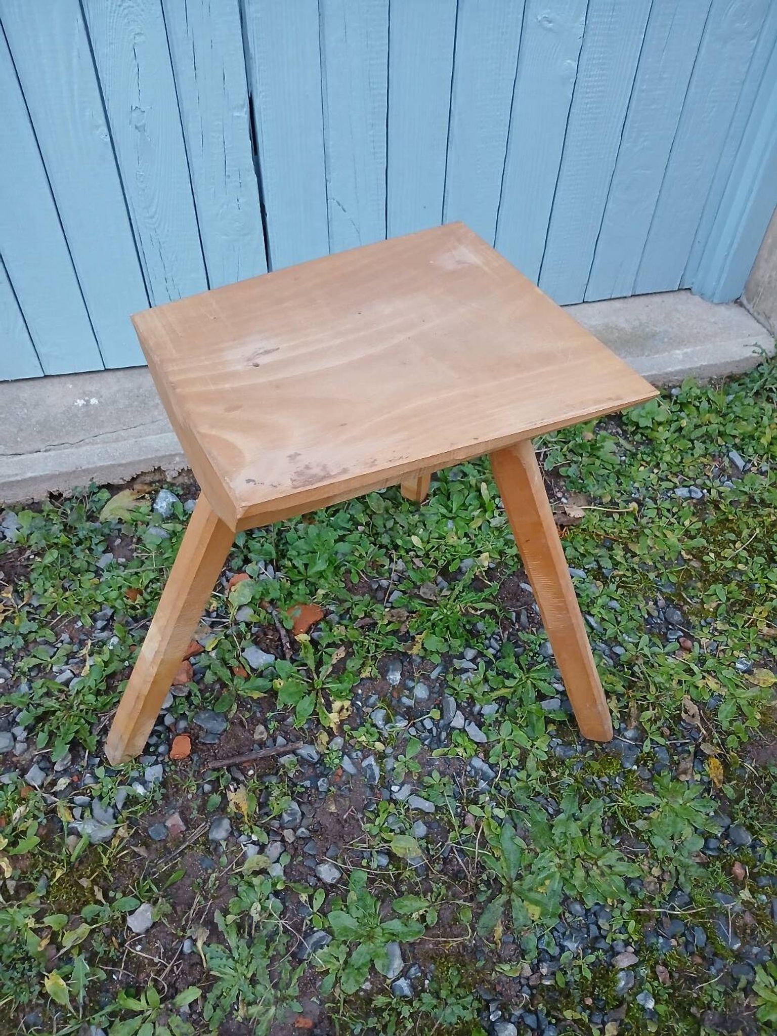 Antique wooden tripod stool