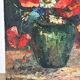 Wildflower bouquet, window with a view, oil on panel 1934