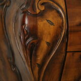 Commode tombeau en noyer style Louis XV, XXème