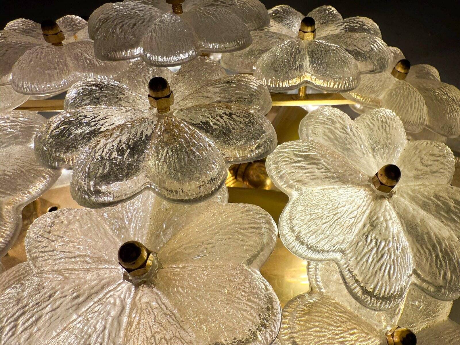 Modern mid-century wall lamp with floral pattern by Ernst Palme, 1960s