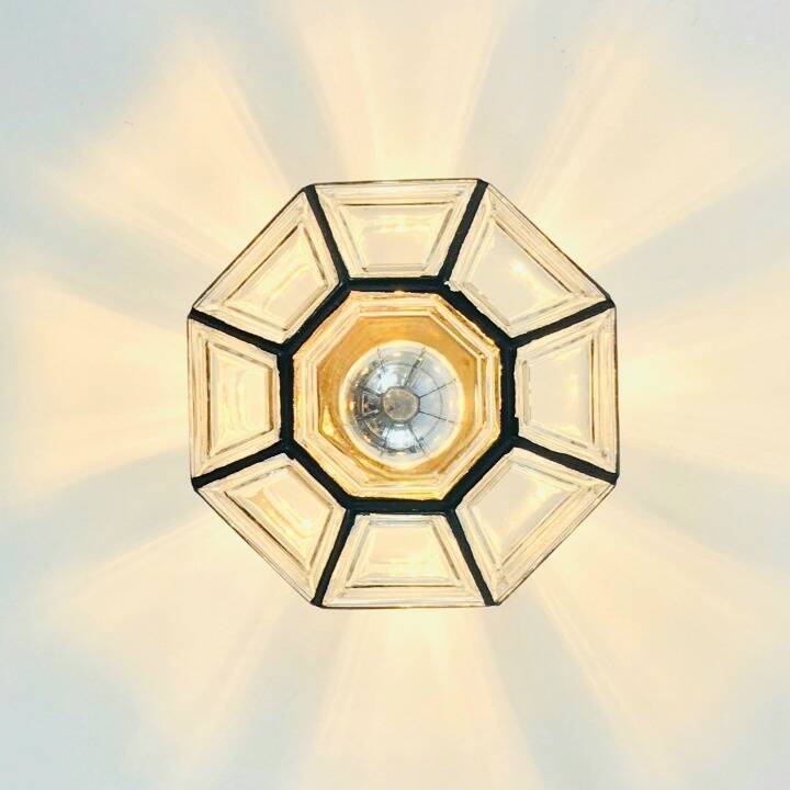 Plafonnier en verre de style mid-century de Limburg, Allemagne, années 1960/1970
