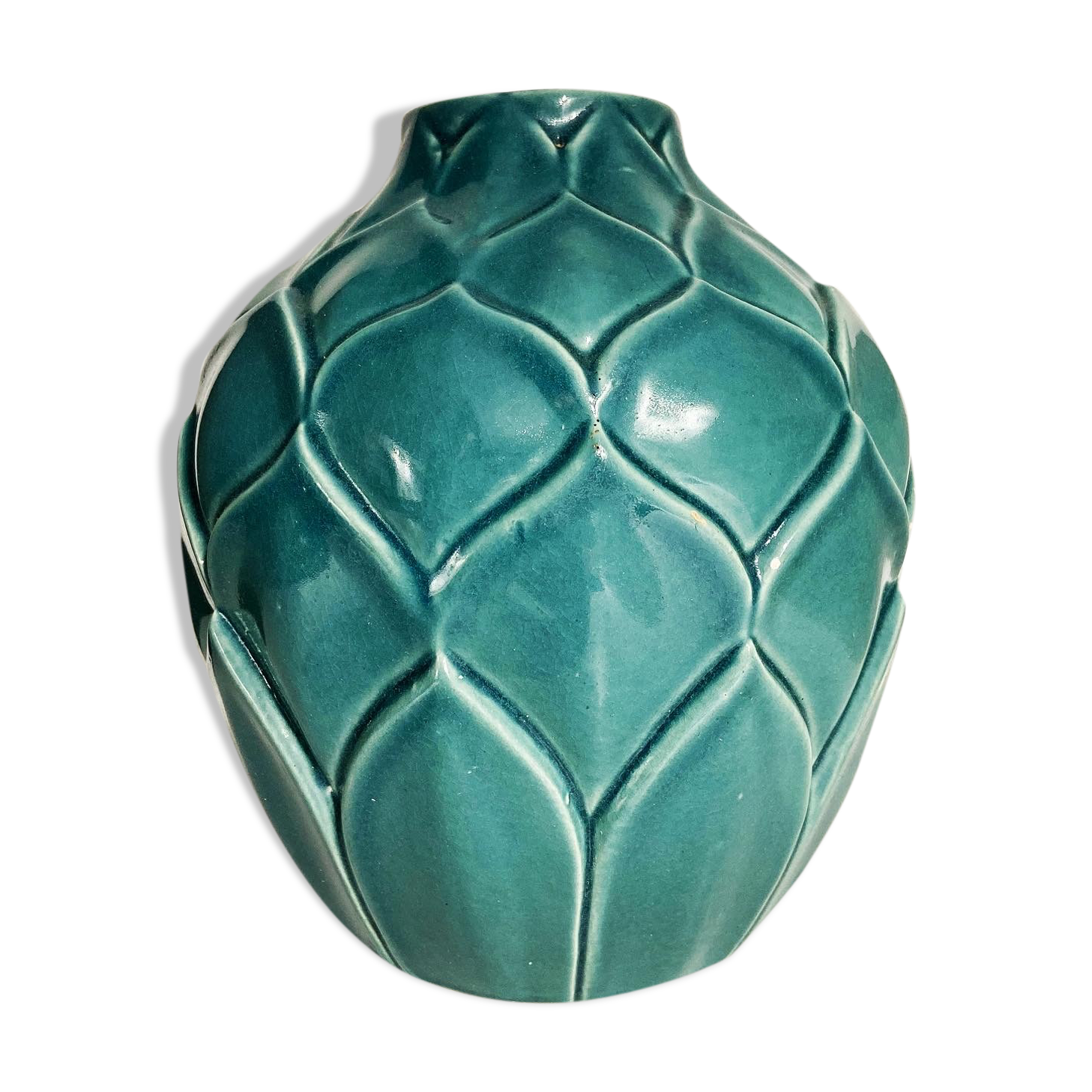 Vase artichaut art déco céramique Saint Clément Selency