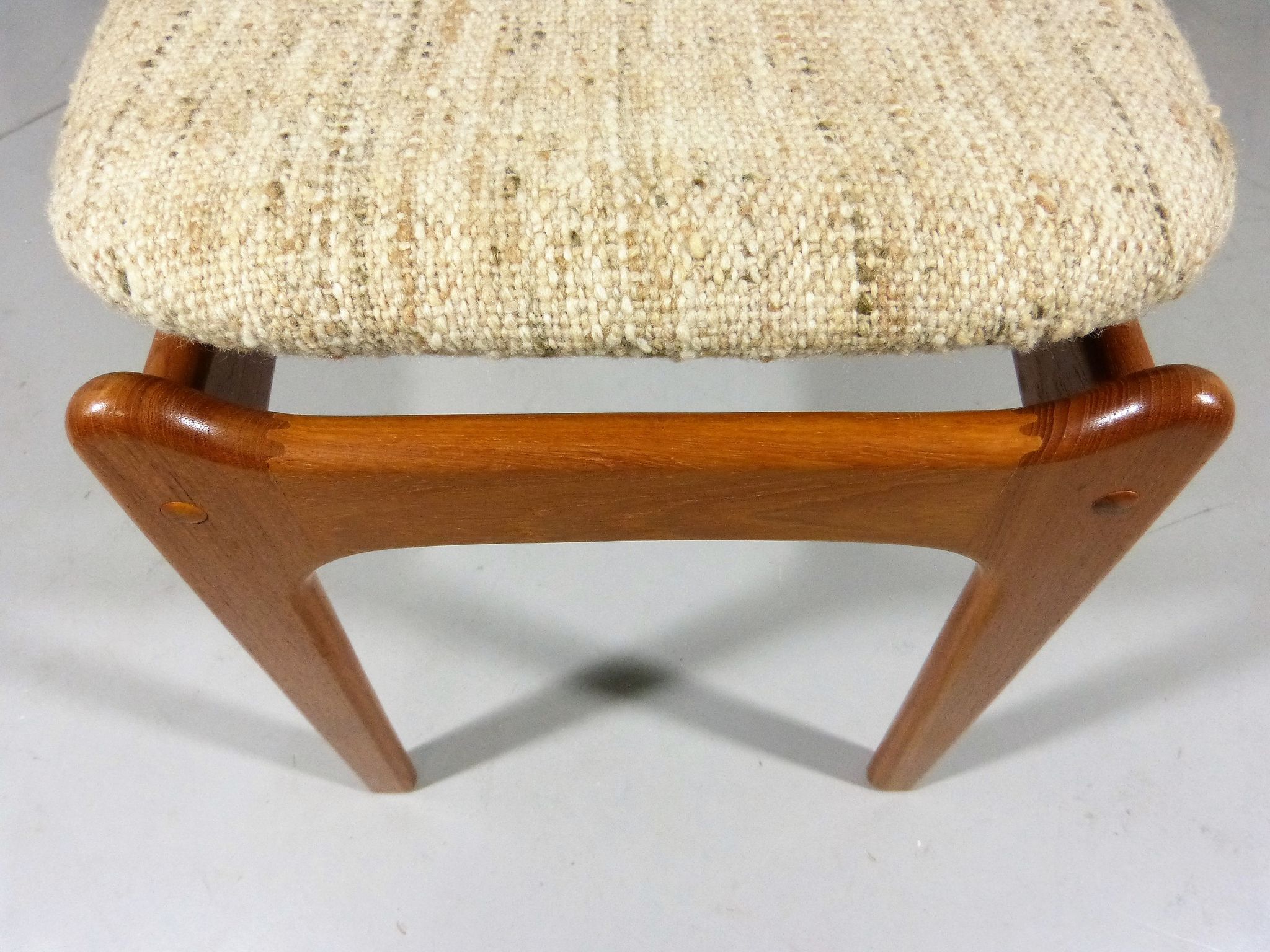 Modèle de tabouret en teck vintage 49 par Erik Buch pour O.D.Mobler A-S, Danemark