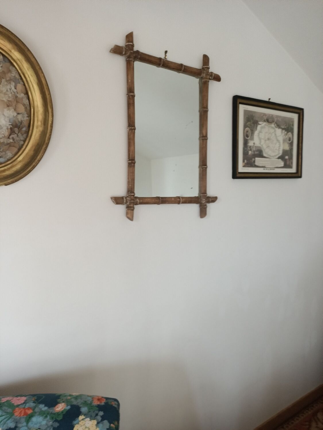Miroir cadre bambou