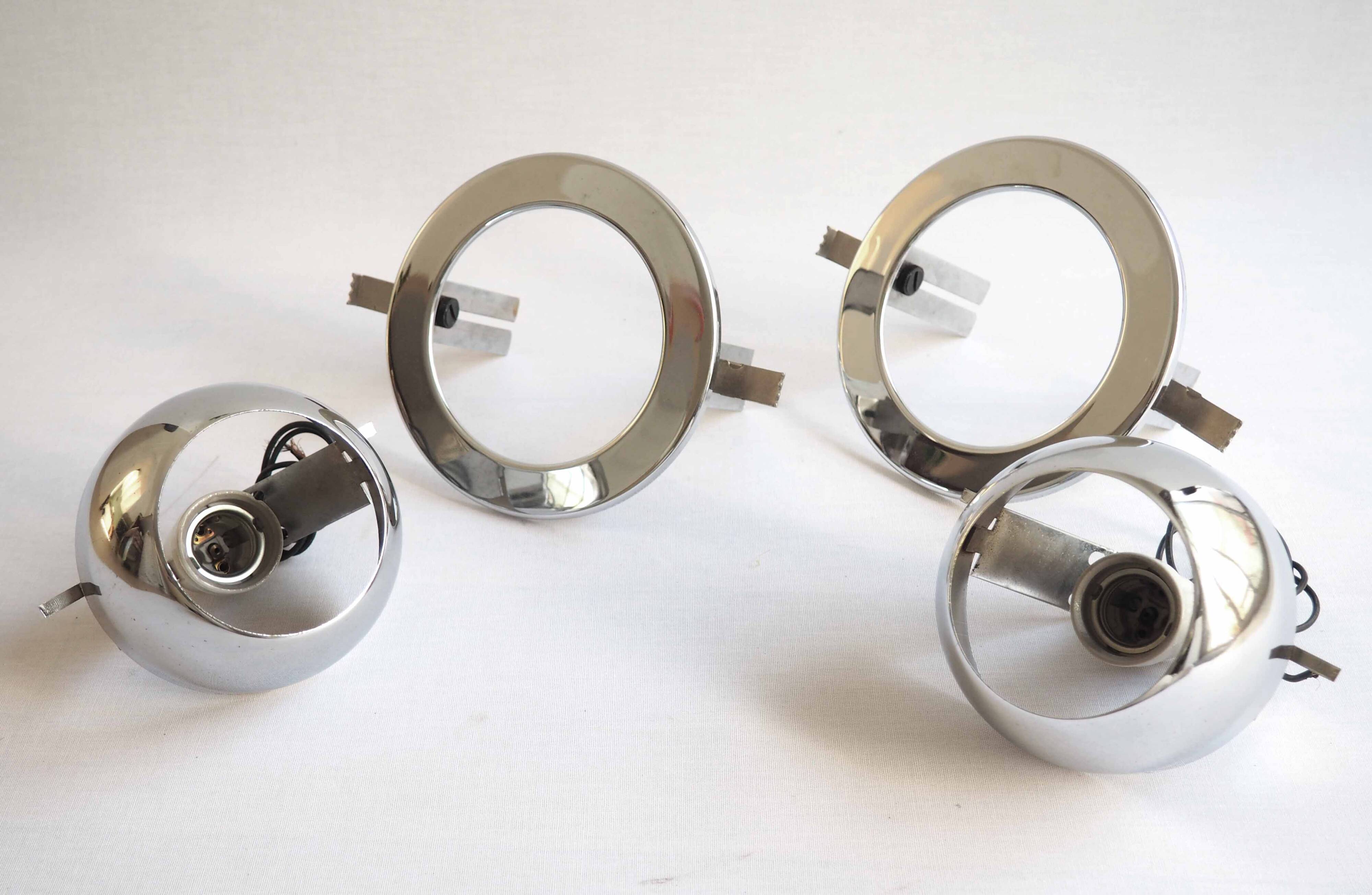 Pair of Targetti chrome spotlights