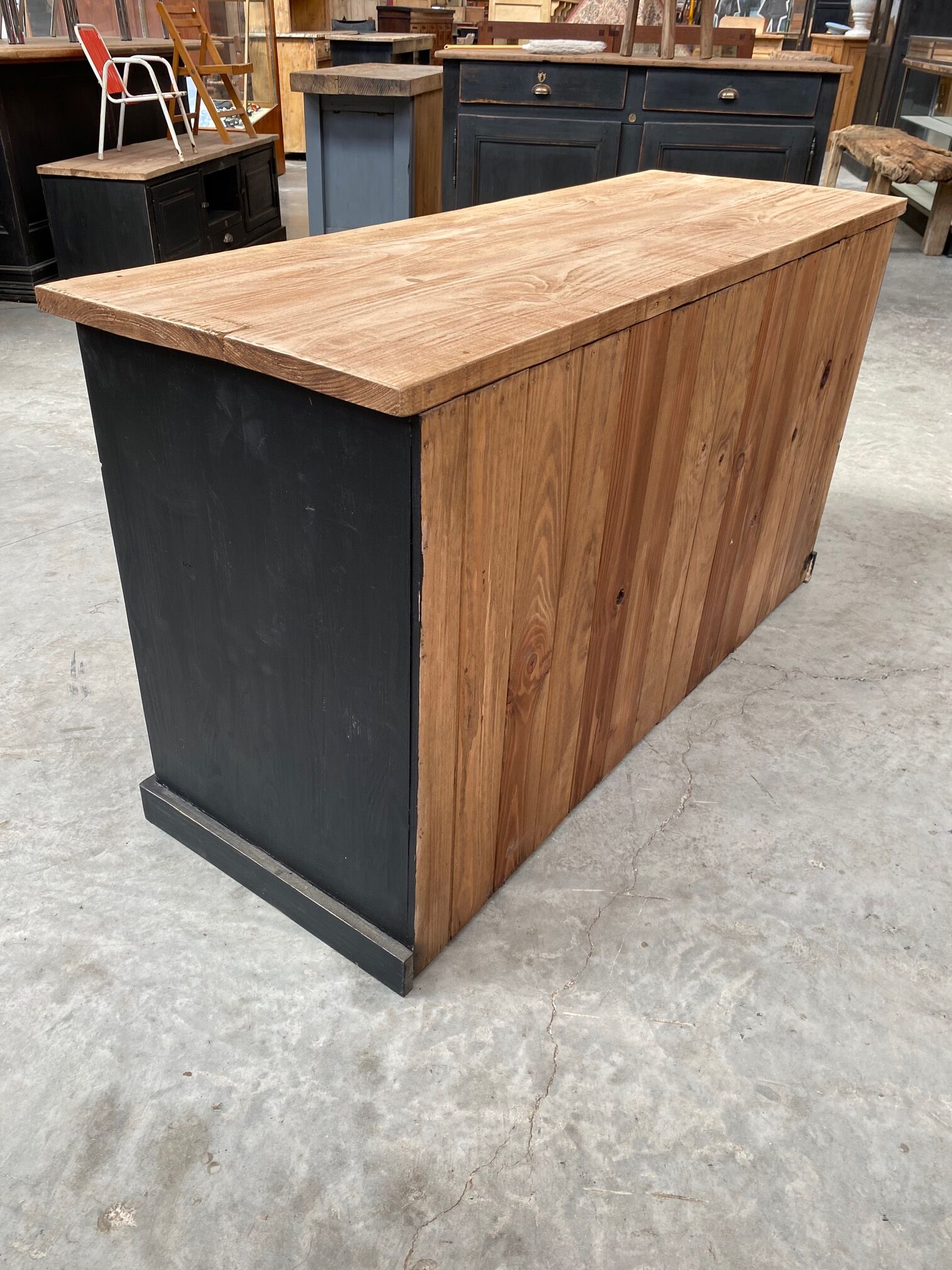 Old furniture of trade 9 drawers