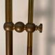 Bamboo rattan and brass pencil or split reed floor lamp, Italy 1980s