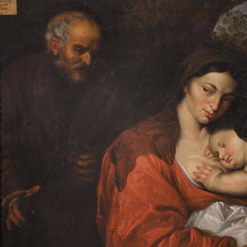 Grande peinture flamande du XVIIe siècle, Repos pendant la fuite en Égypte.