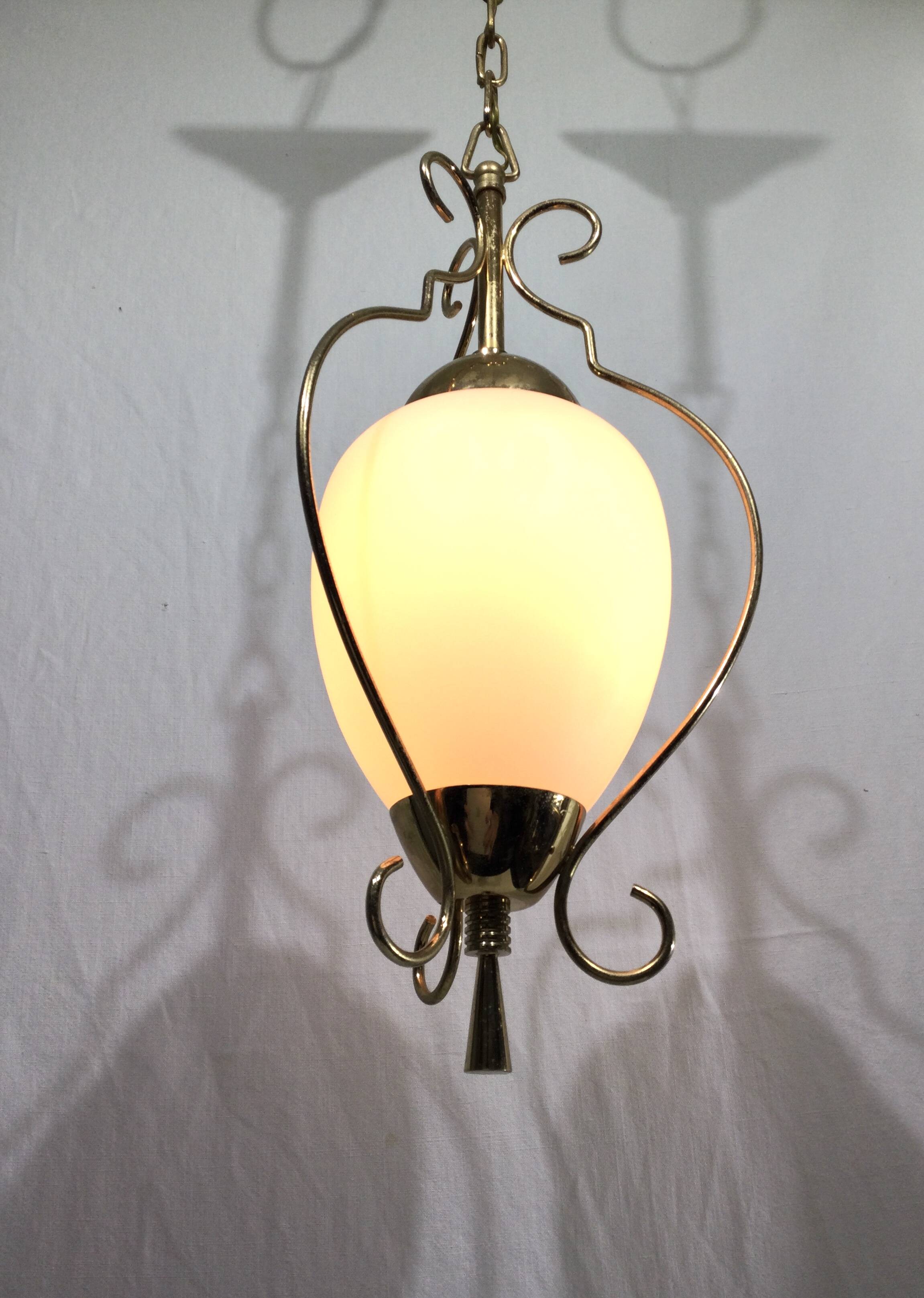 1-light lantern in gold metal