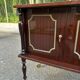 Vintage mahogany & gold rolling accent table (TV / bar / hi-fi furniture)