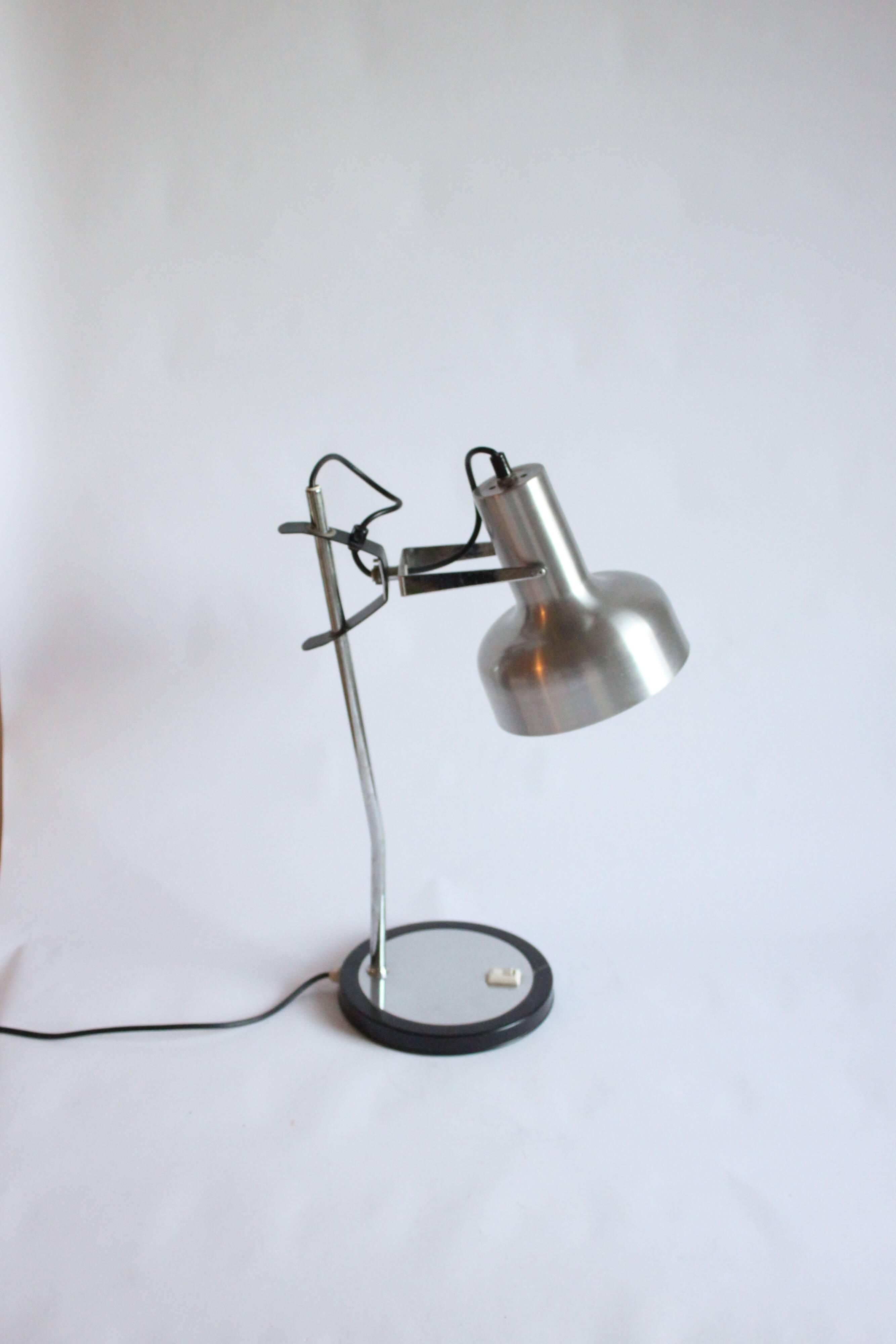 Mid century modern adjustable metal desk lamp, 1960s