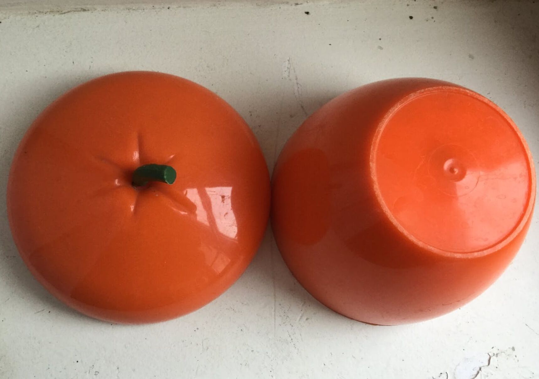 Orange ice bucket 60s