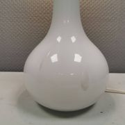 Helios table lamp, teardrop shaped, made of white opal glass. 1986 Denmark
