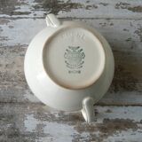 Villeroy & Boch Mettlach ivory and gold sugar bowl