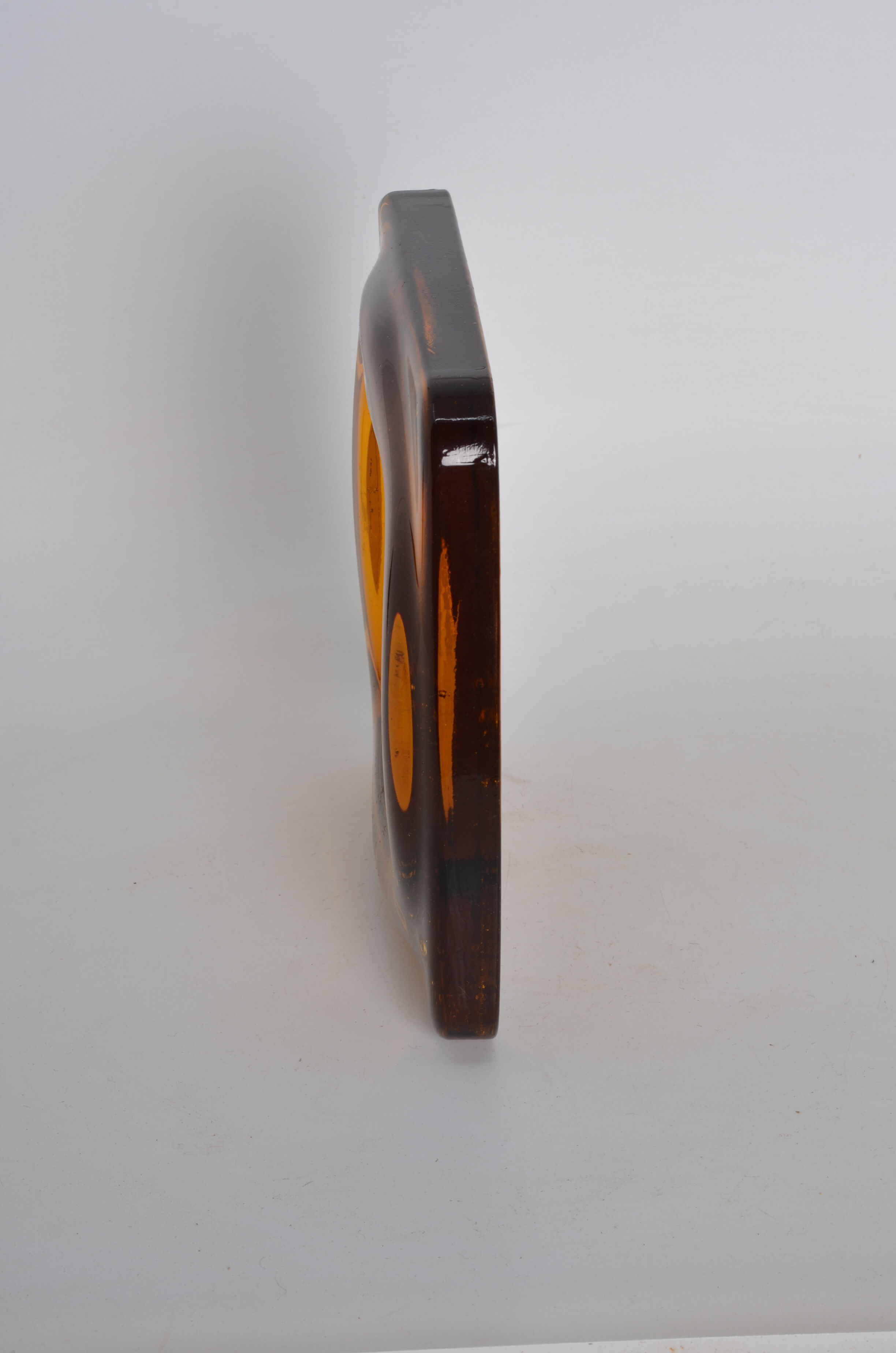 Empty amber glass pocket