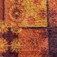 Original Scandinavian Square Pattern Rya Rug by Ege Taepper, 1960s, Denmark 96x161cm