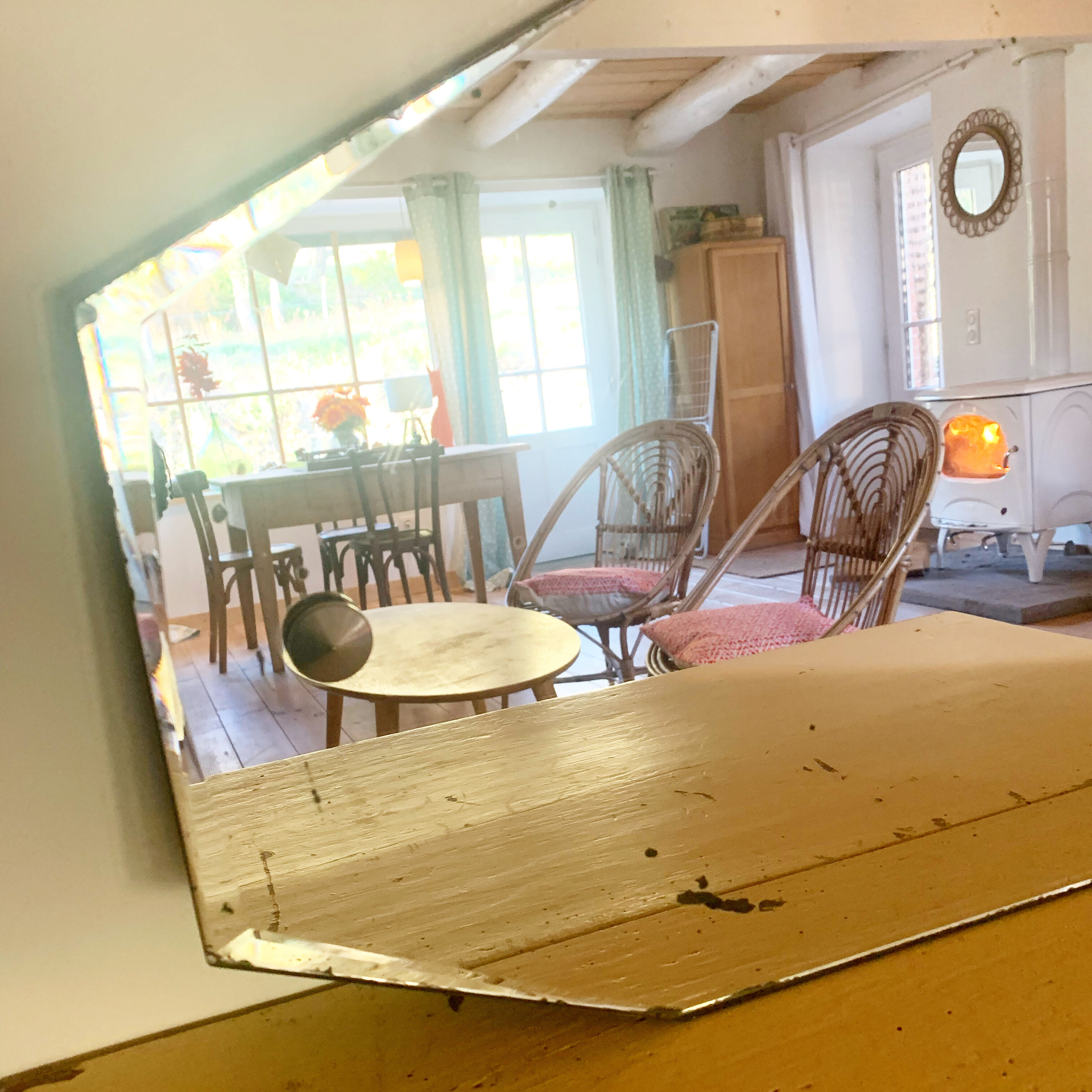 Art Deco beveled mirror  60x36cm