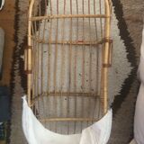 Baby wicker cradle