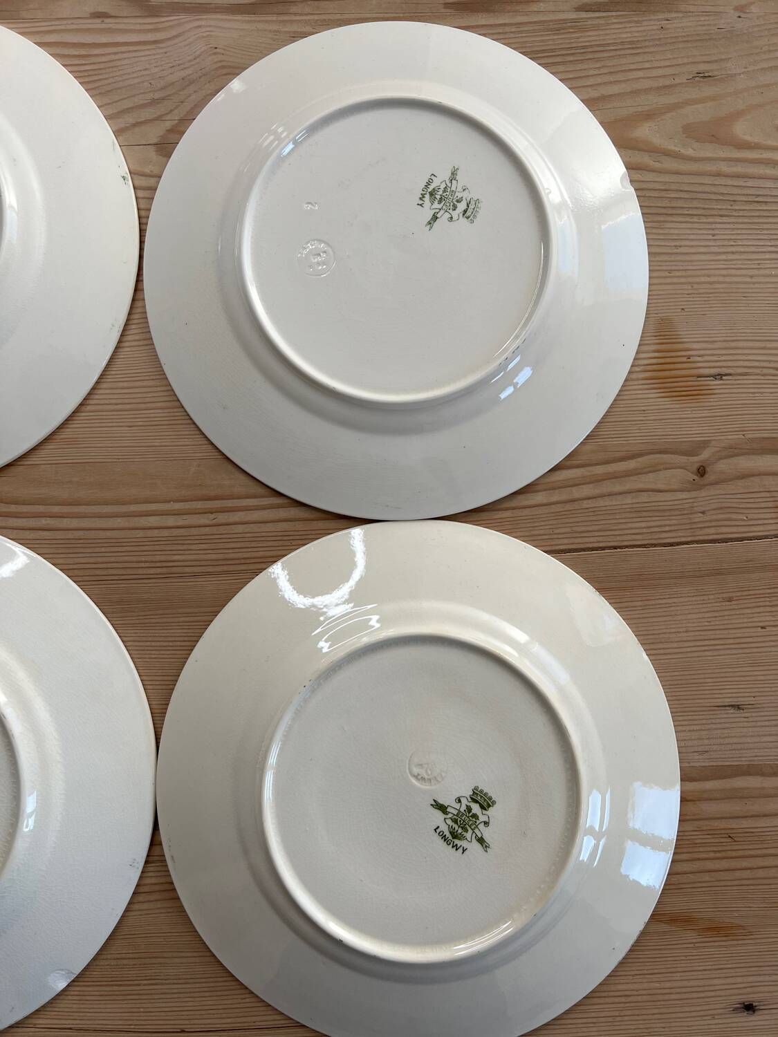 6 flat plates Longwy Bruges