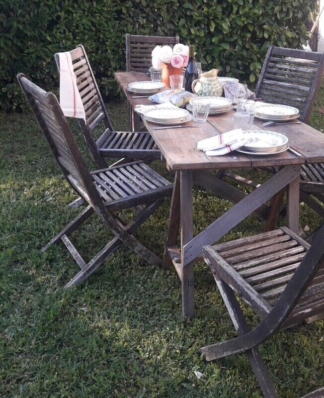 table tréteaux 2m atelier campagne ancienne