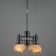 Murano Glass & Chrome Chandelier, Italy, 1970s