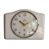 Vintage ceramic clock silent rectangular wall clock "Junghans white"