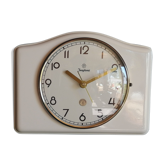 Horloge céramique vintage pendule murale silencieuse rectangulaire "Junghans blanc"