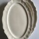 Sarreguemines ivory dish with oval godrons 38cm