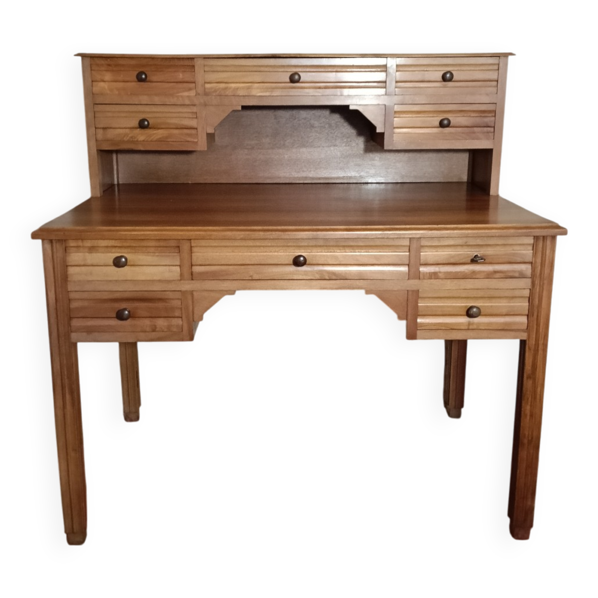 Solid walnut graduated desk