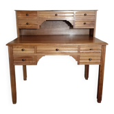 Bureau à gradin en noyer massif