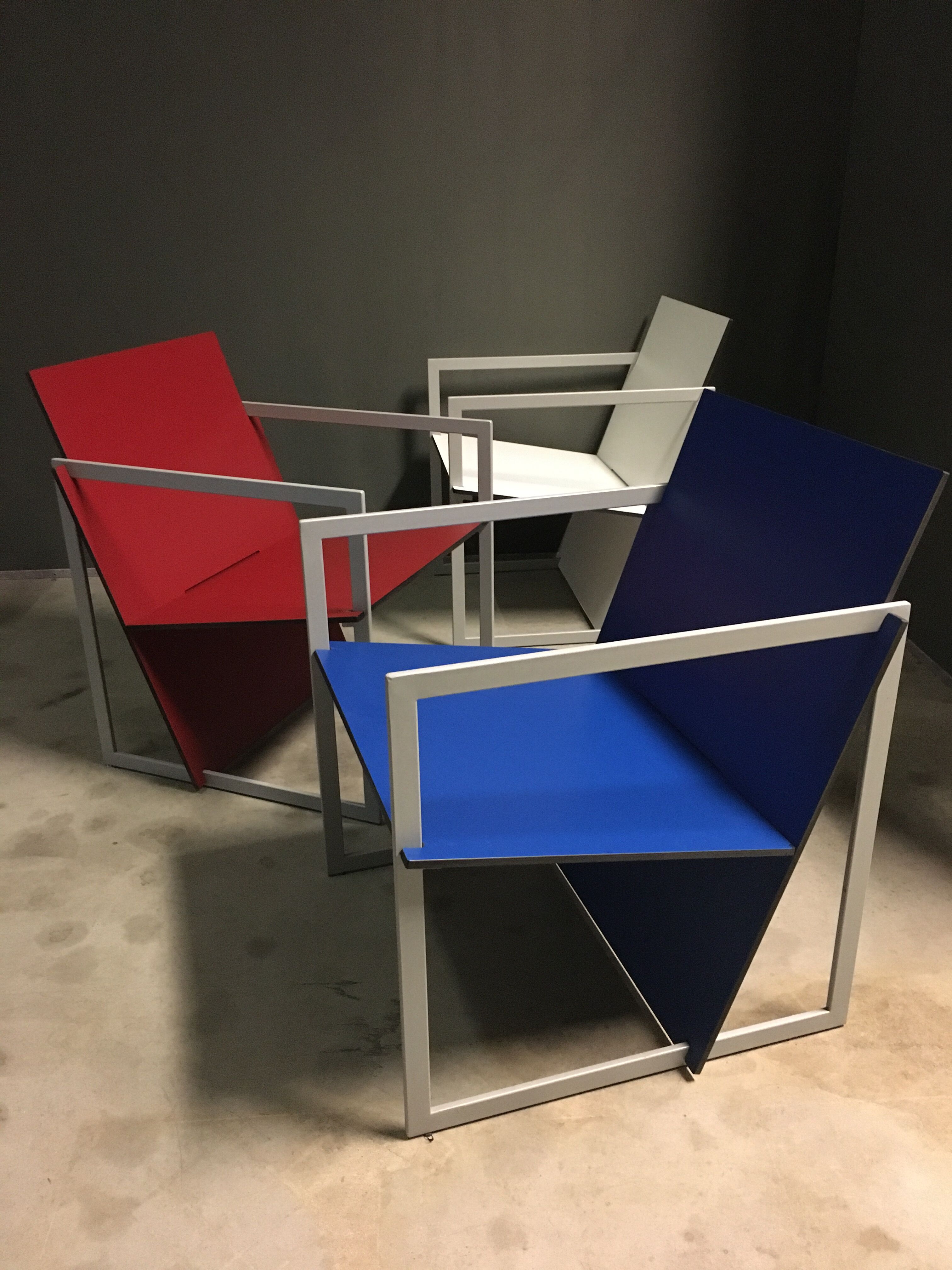 Ensemble de 3 chaises longues modernistes Spectro par Hank Kwint pour Lourens Fisher, années 1990